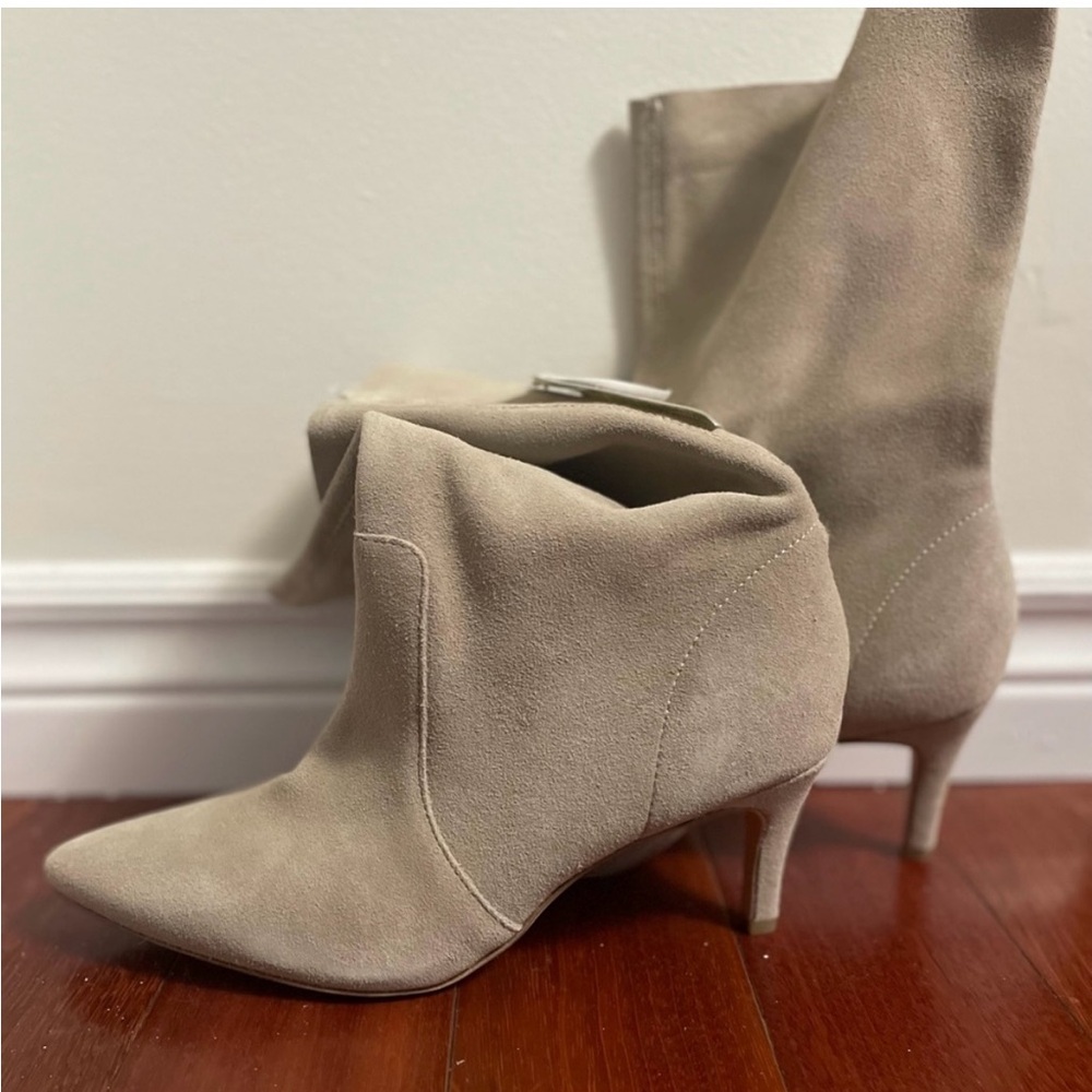 Banana Republic Taupe Suede Ankle Boots